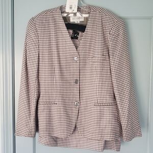 Jones New York Women's 2-PC Skirt Suit - pink herringbone design;comes with tags